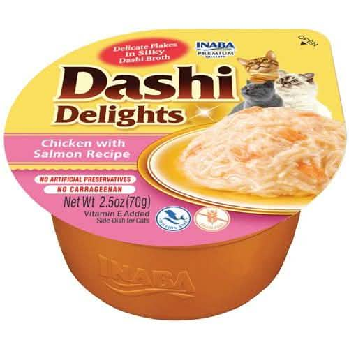 Inaba Wet Cat Food Dashi Delights Chicken with Salmon Recipe