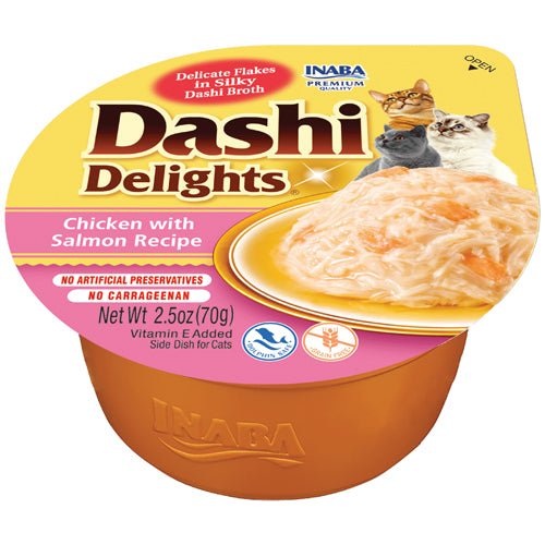 Inaba Wet Cat Food Dashi Delights Chicken with Salmon Recipe