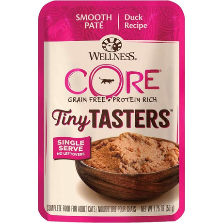 Wellness Wet Cat Food Pouch Core Tiny Tasters Smooth Pate Duck Recipe