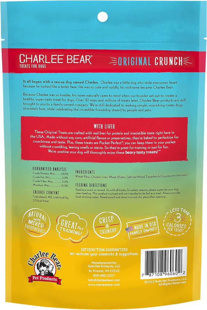 Charlee Bear Dog Treat Original Crunch with Liver