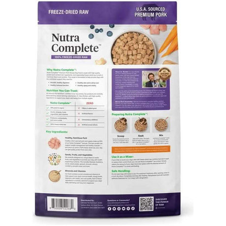 Ultimate Pet Nutrition Freeze-Dried Dog Food Nutra Complete Premium Pork Recipe