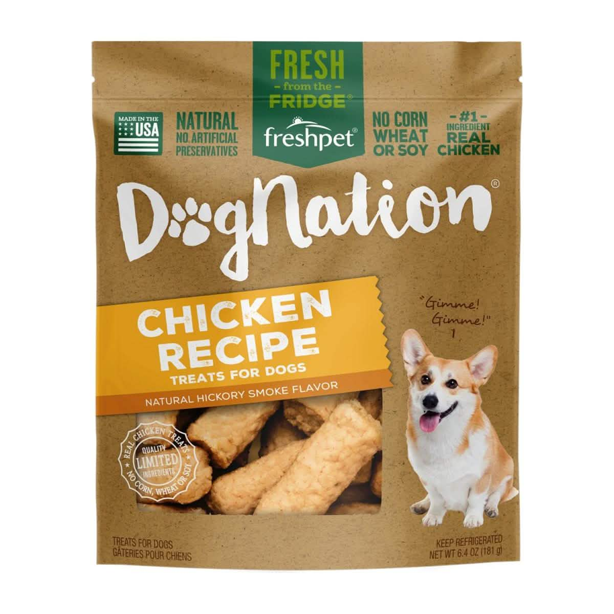 FreshPet Dognation Cooked Refrigerated Dog Treat Chicken Recipe