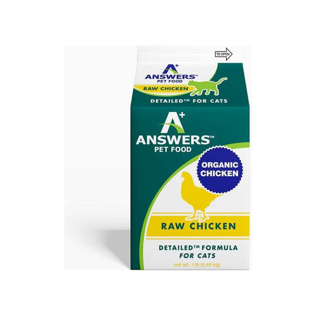 Answers Raw Frozen Cat Food Detailed Chicken Formula for Cats