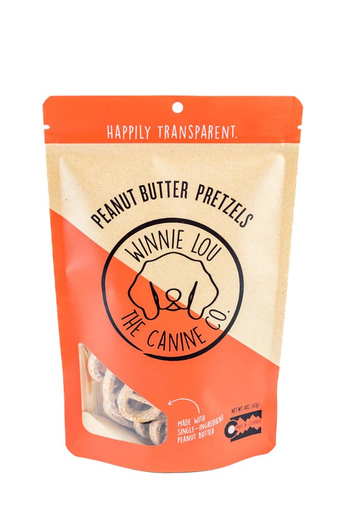 Winnie Lou Dog Treat Peanut Butter Pretzels