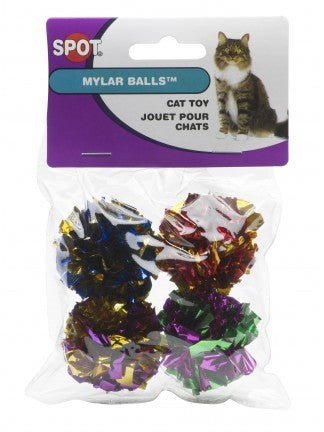 SPOT Cat Toy Mylar Balls (4 Pack)