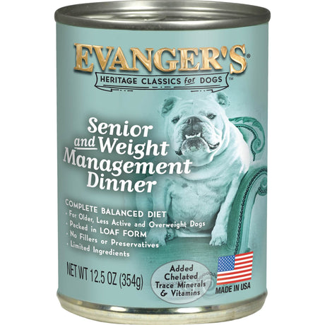 Evanger's Wet Dog Food Heritage Classic Senior and Weight Management Dinner