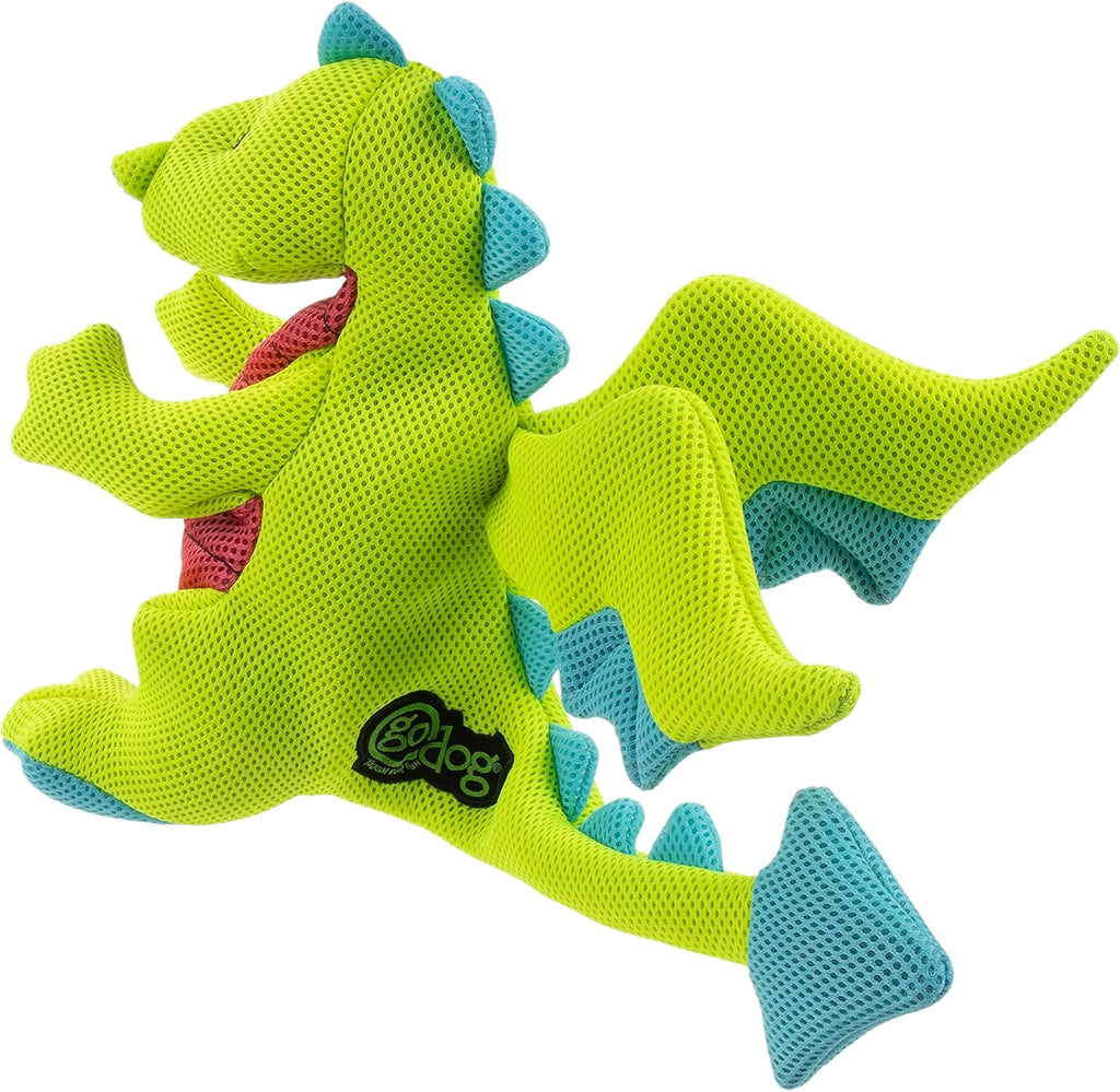 GoDog Dog Toy Double Chew Guard Dragon