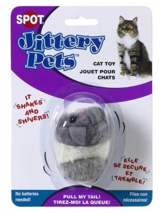 SPOT Cat Toy Jittery Pets Mouse - Assorted Colors