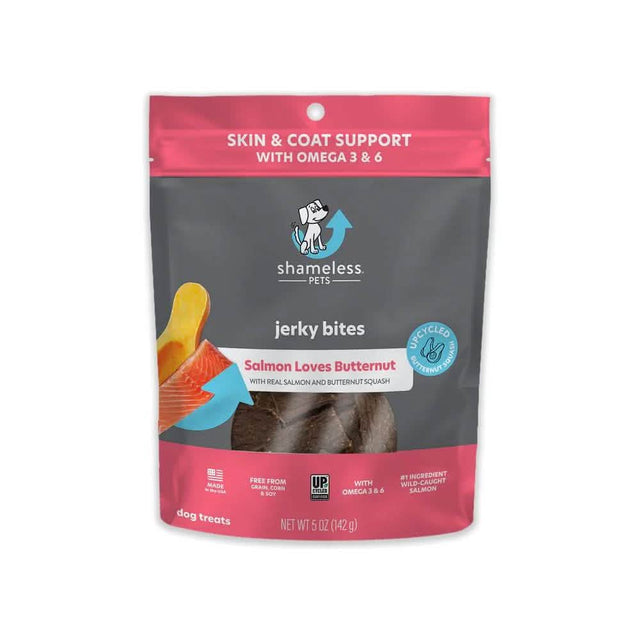 Shameless Pets Dog Treat Jerky Bites Salmon Loves Butternut