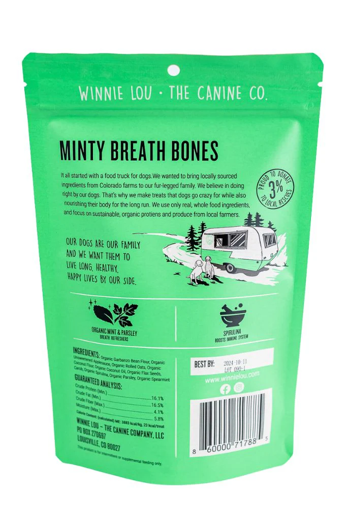 Winnie Lou Dog Treat Minty Breath Bones