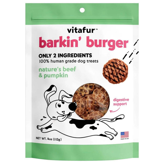 Vitafur Dog Treat Barkin' Burger Nature's Beef & Pumpkin