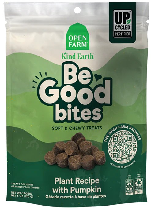 Open Farm Dog Treat Be Good Bites Plant Recipe with Pumpkin