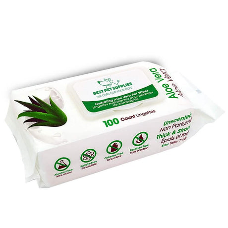 Best Pet Supplies Unscented Hydrating Aloe Vera Pet Wipes