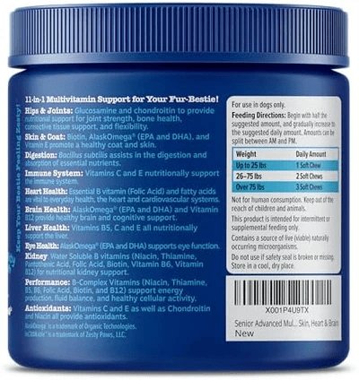 Zesty Paws 11-In-1 Multivitamin Senior Advanced Bites Chicken Flavor