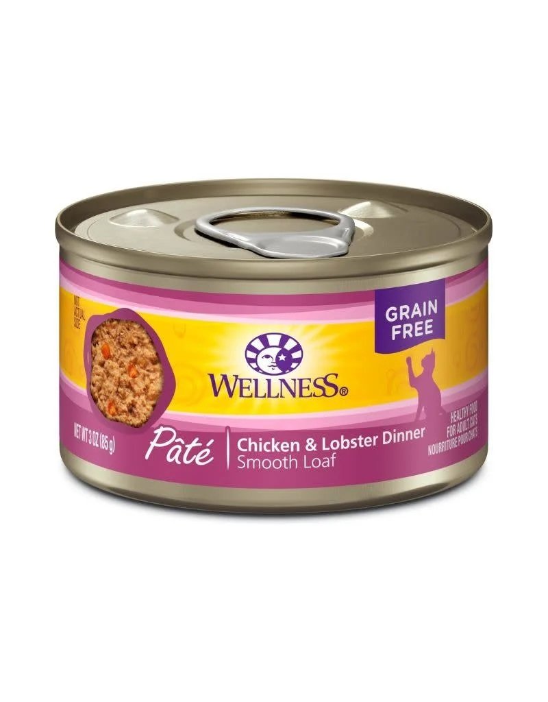 Wellness Wet Cat Food Complete Health Paté Chicken & Lobster Dinner