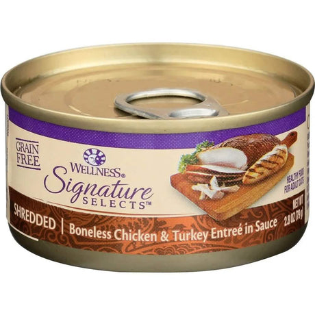 Wellness Wet Cat Food Core Signature Selects Shredded Chicken & Turkey Entree in Sauce