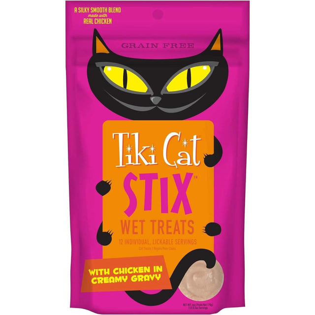 Tiki Cat Stix Wet Treats with Chicken in Creamy Gravy