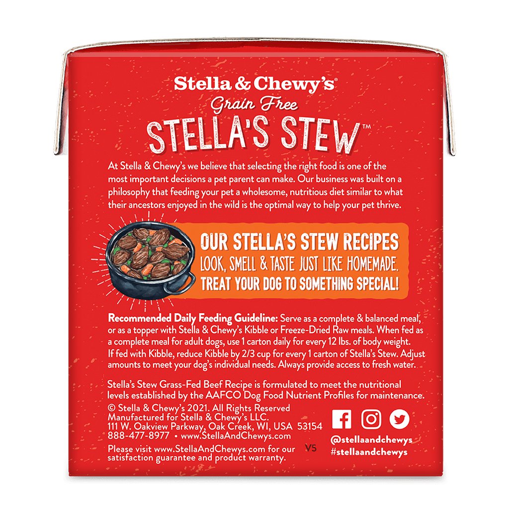 Stella & Chewy's Wet Dog Food Stella's Stew Grass Fed Beef Recipe