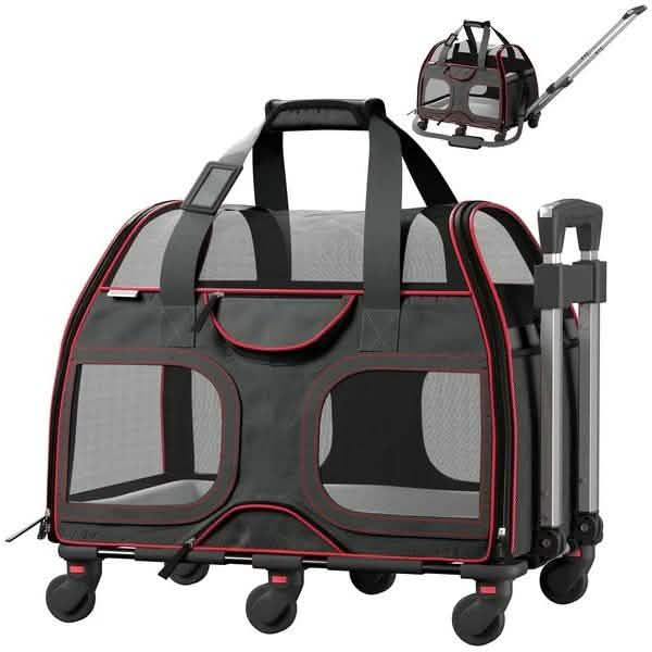 Katziela Pet Carrier Luxury Rider with Removable Wheels