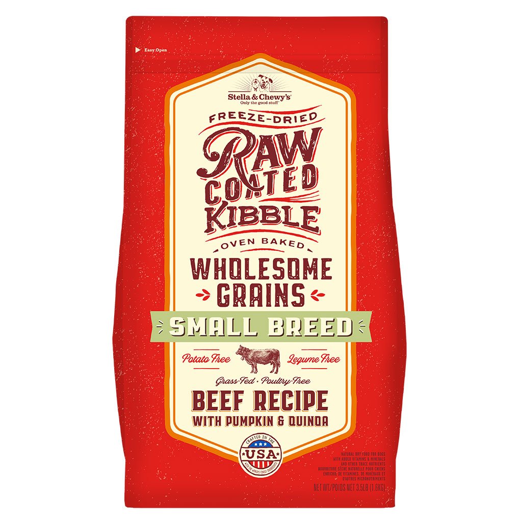 Stella &amp; Chewy's Dry Dog Food Raw Coated Kibble Wholesome Grains Small Breed Beef Recipe