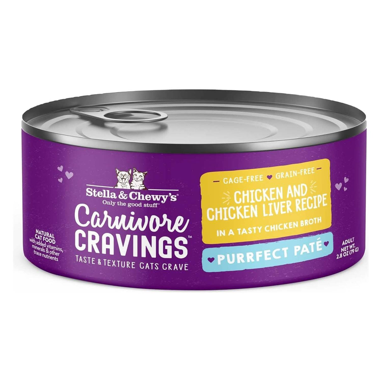 Stella & Chewy's Wet Cat Food Carnivore Cravings Purrfect Paté Chicken and Chicken Liver Recipe