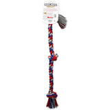 Mammoth Dog Toy Flossy Chews 3 Knot Tug Rope - Assorted Colors and Sizes