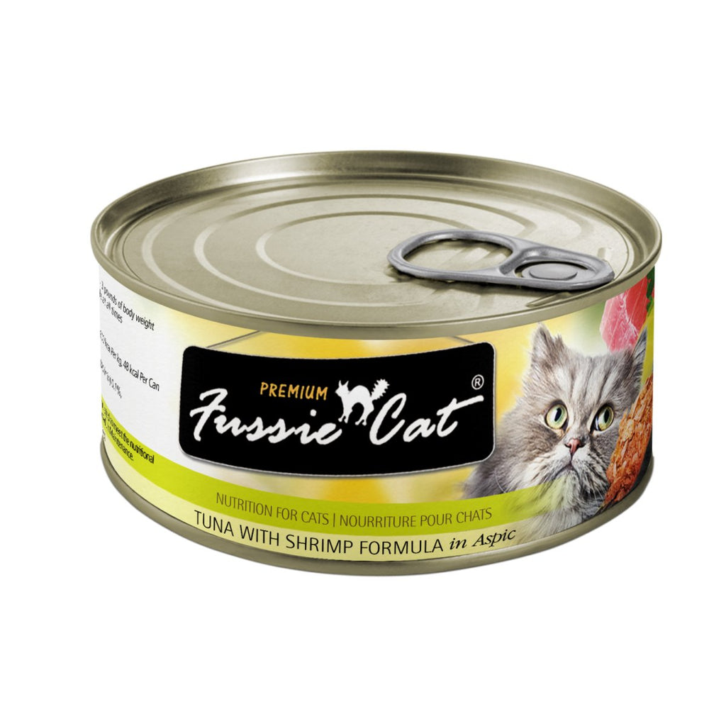 Fussie Cat Wet Cat Food Premium Tuna with Shrimp Formula in Aspic