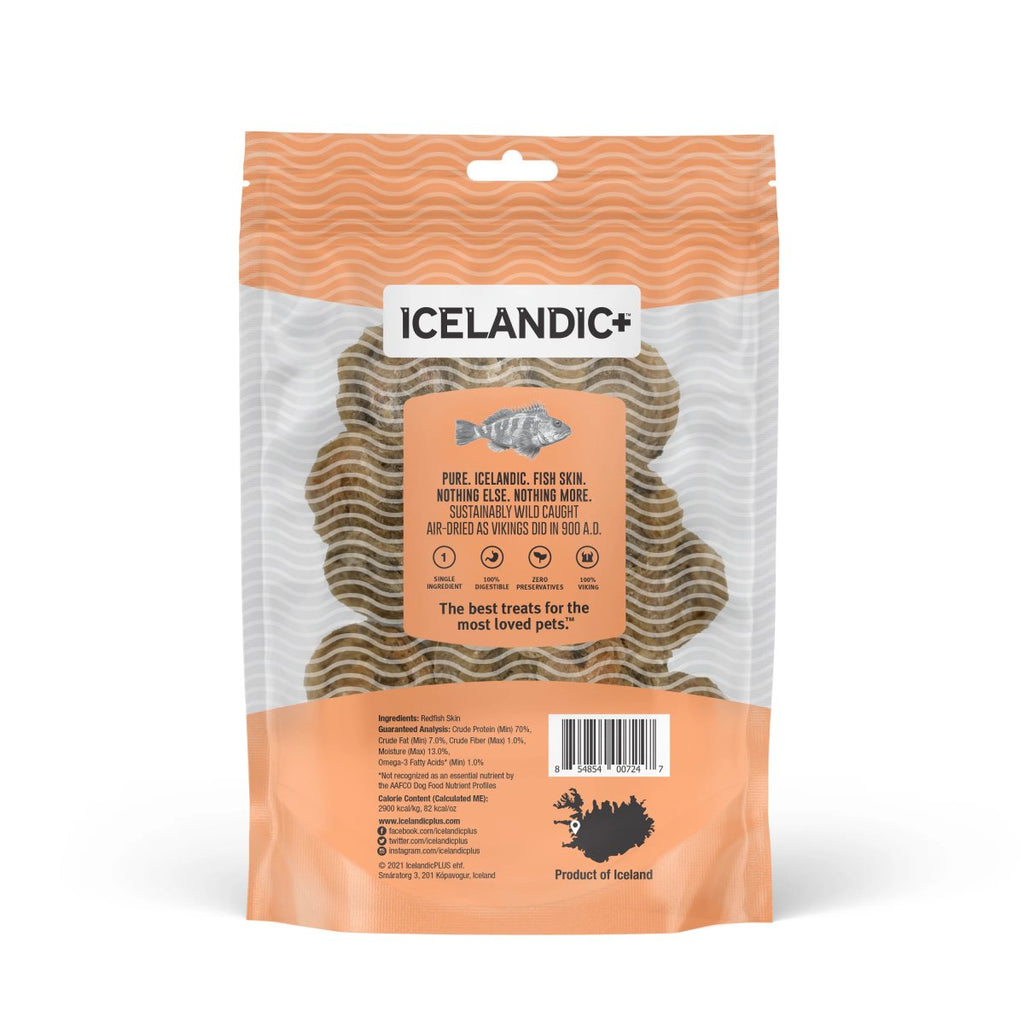 Icelandic Dog Treat Redfish Skin Rolls