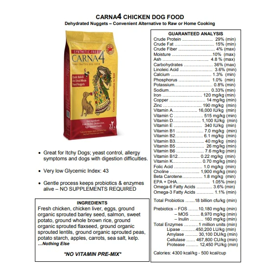 Carna4 Dry Dog Food Chicken Formula