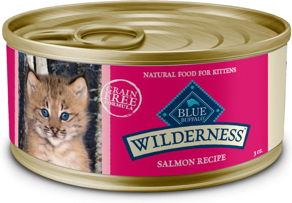 Blue Buffalo Wet Cat Food Wilderness Salmon Recipe for Kittens