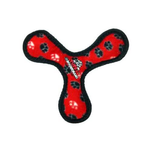 VIP Tuffy® Jr. Dog Toy Red Paw Boomerang