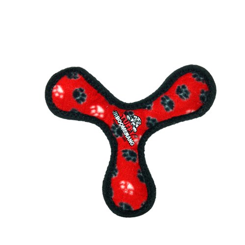 VIP Tuffy® Jr. Dog Toy Red Paw Boomerang