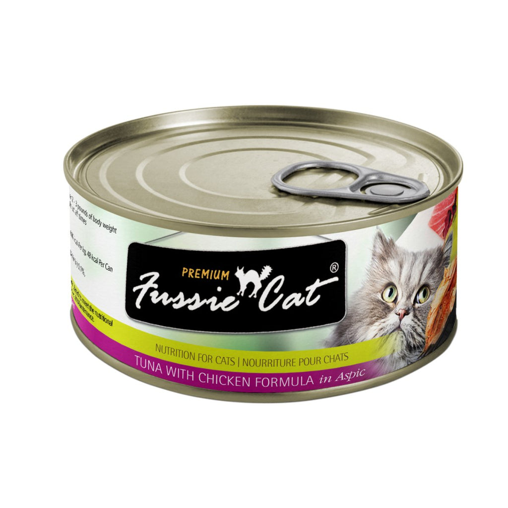 Fussie Cat Wet Cat Food Premium Tuna with Chicken Formula in Aspic