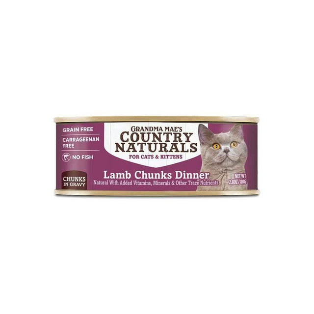 Grandma Mae's Wet Cat Food Country Naturals Lamb Chunks Dinner