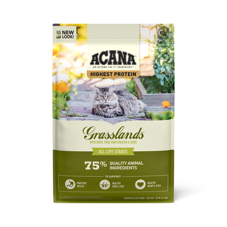 Acana Dry Cat Food Grain Free Highest Protein Grasslands