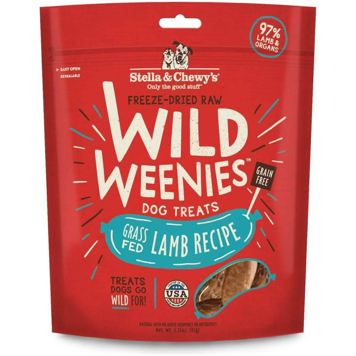 Stella & Chewy's Dog Treat Freeze-Dried Raw Wild Weenies Lamb Recipe