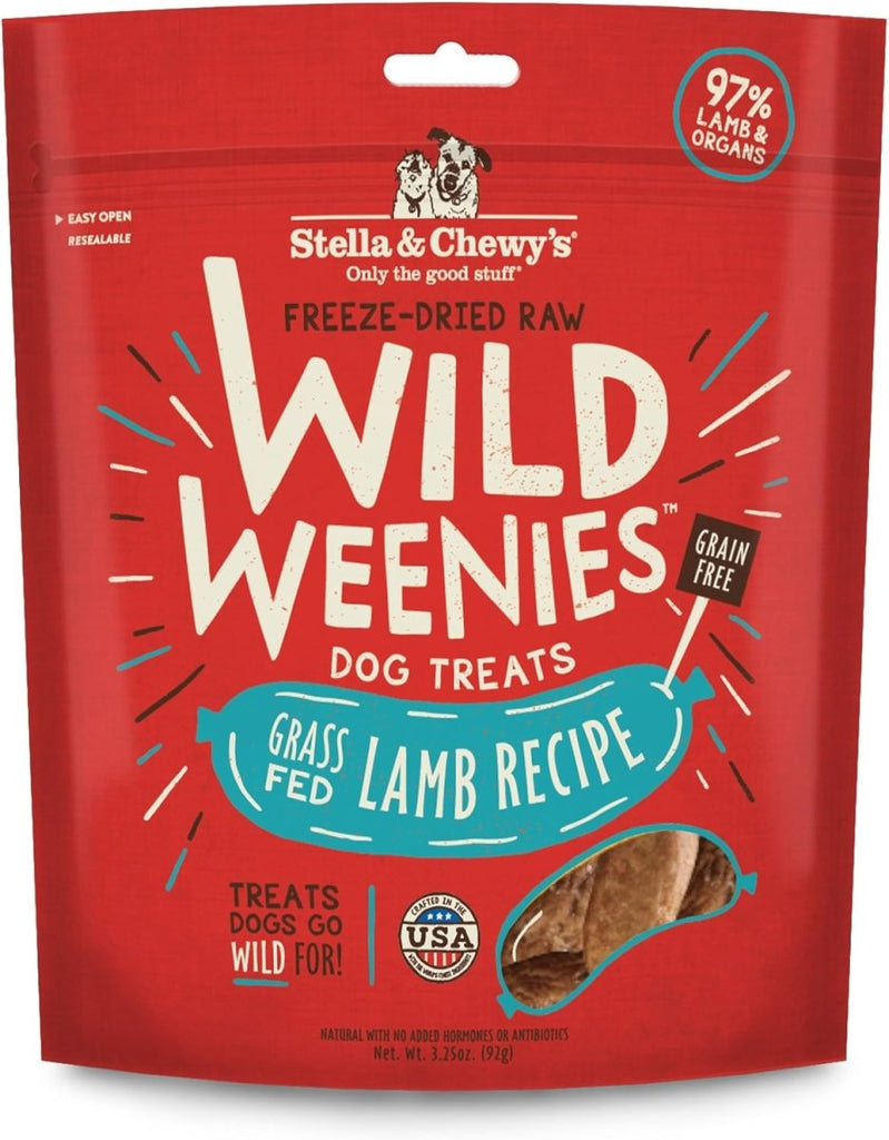 Stella & Chewy's Dog Treat Freeze-Dried Raw Wild Weenies Lamb Recipe