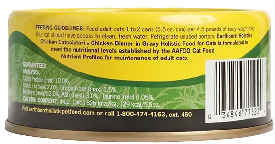 Earthborn Holistic Wet Cat Food Chicken Catcciatori