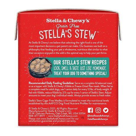 Stella & Chewy's Wet Dog Food Stella's Stew Cage-Free Medley