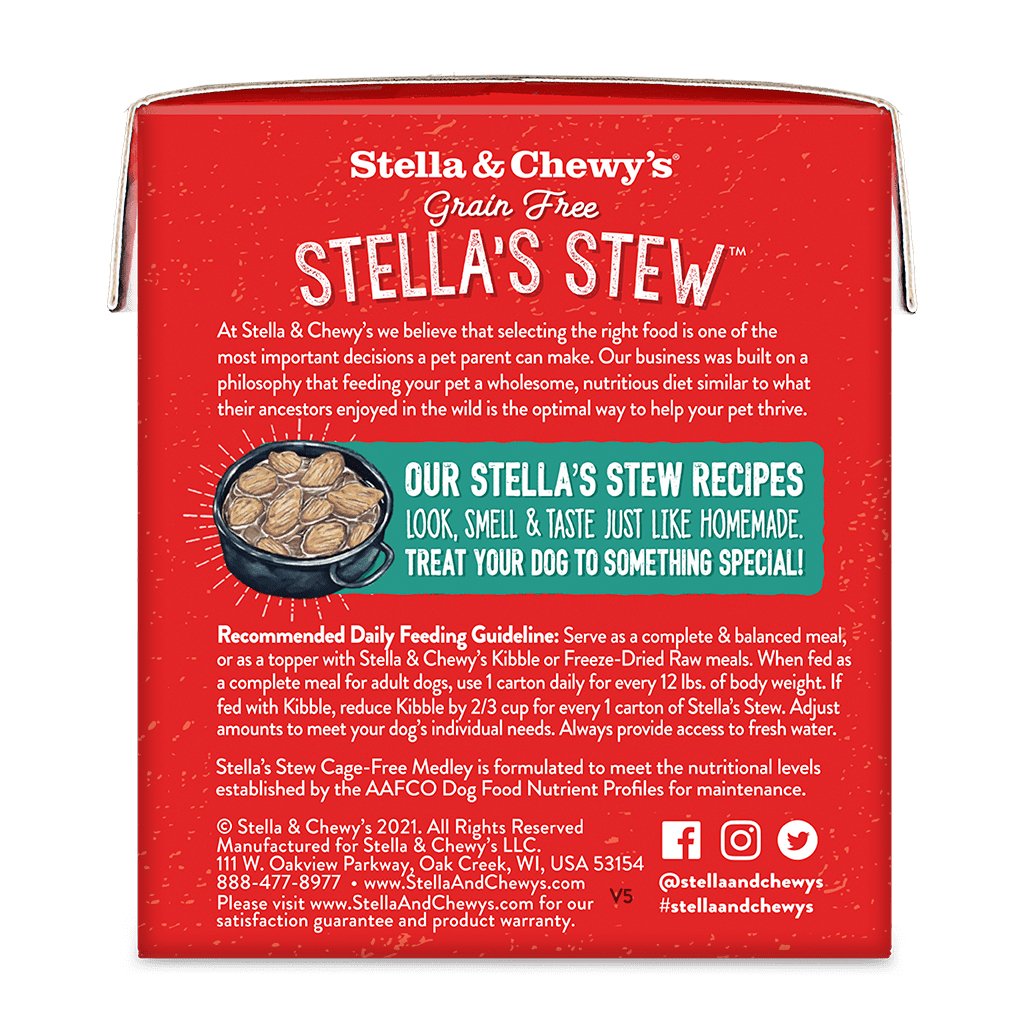 Stella & Chewy's Wet Dog Food Stella's Stew Cage-Free Medley