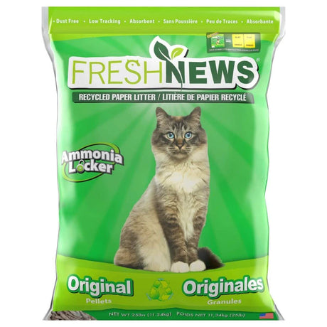 Fresh News Cat Litter Original Unscented Non-Clumping Recyled Paper Pellets