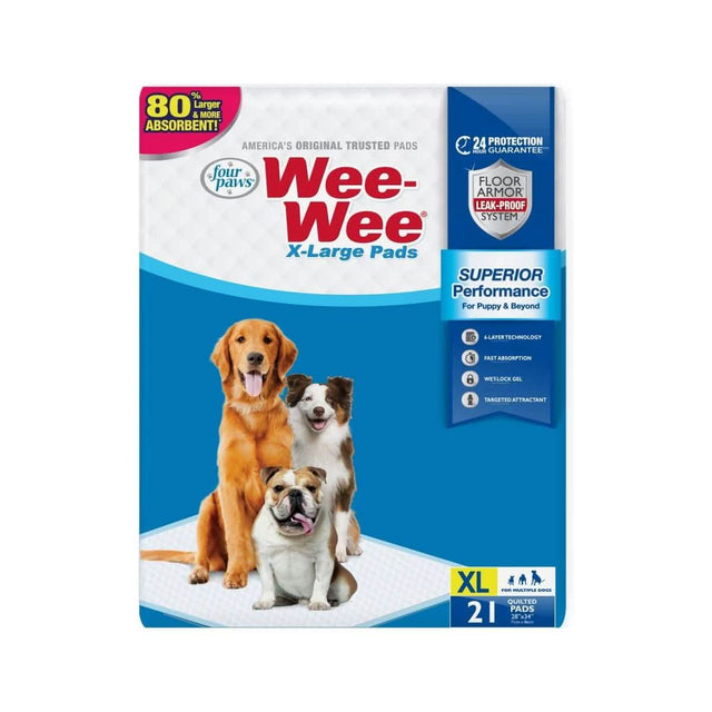 Four Paws Wee-Wee Superior Performance Pads 28" x 34" (X-Large Size)