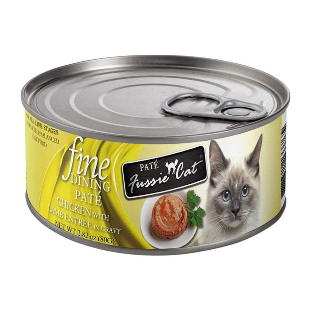 Fussie Cat Wet Cat Food Fine Dining Paté Chicken with Lamb Entrée in Gravy