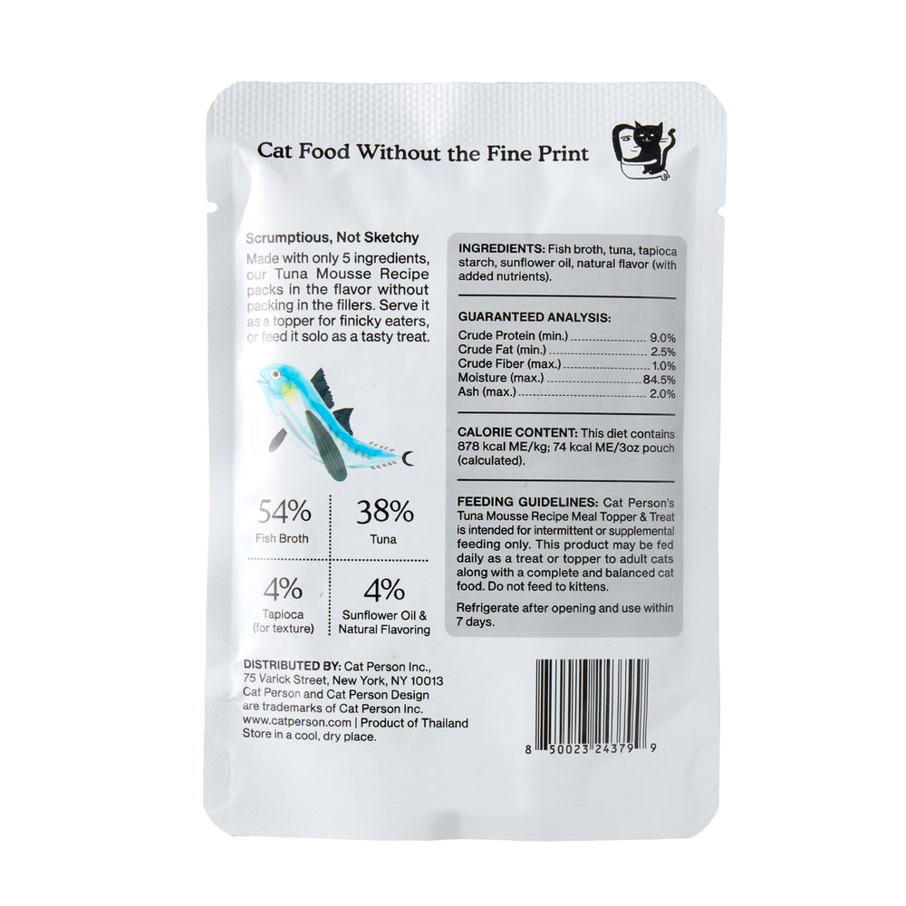 Cat Person Cat Wet Food Pouch Mousse Tuna 3oz