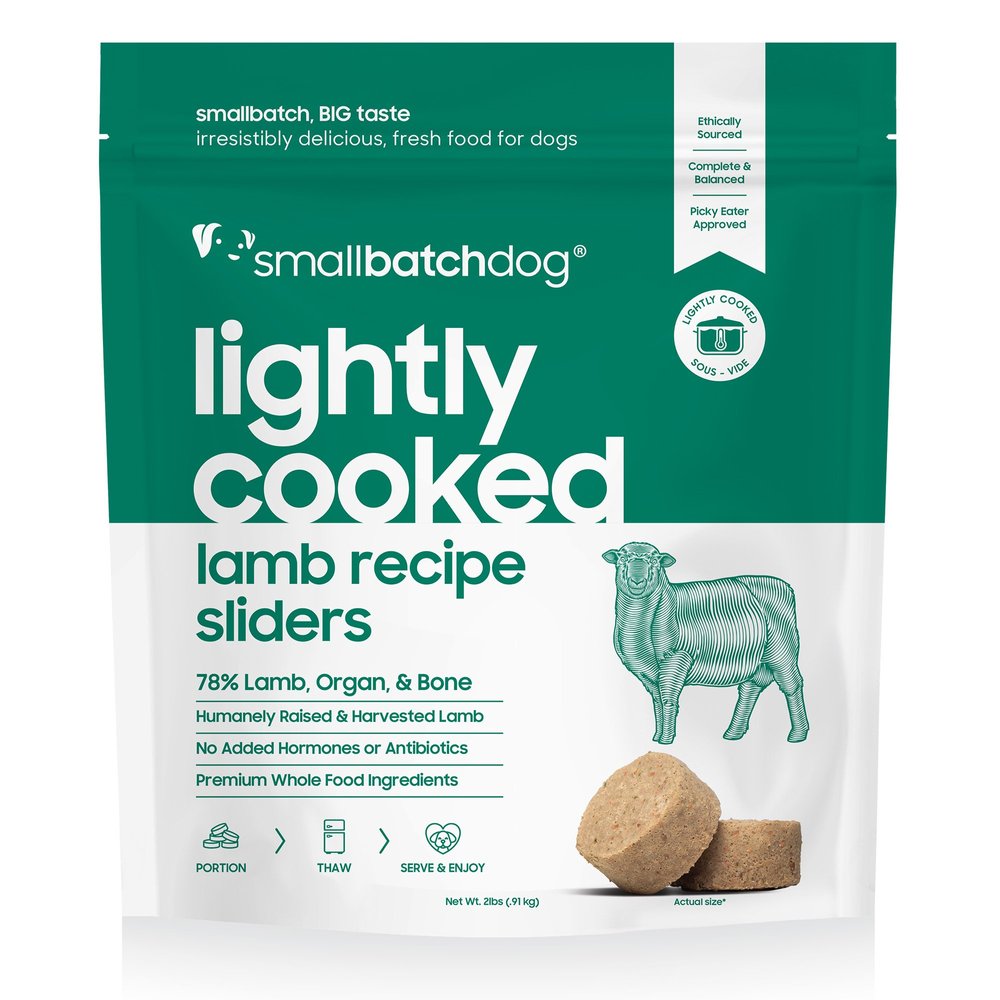 SmallBatch Frozen Cooked Dog Food Lamb Recipe Sliders 5lb