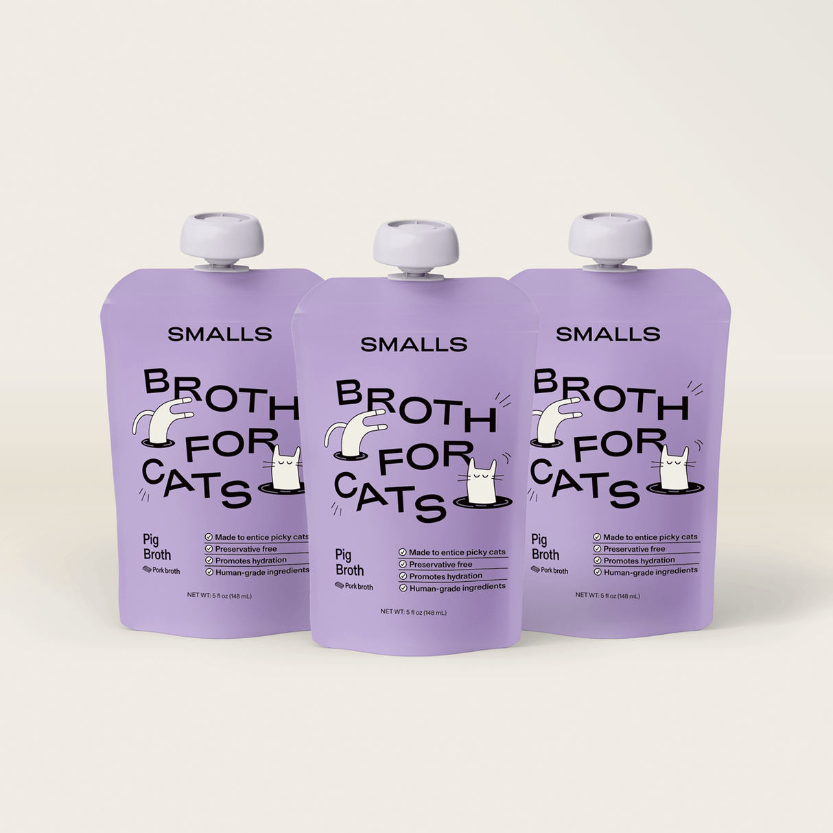 Smalls Cat Topper Pig Broth 5oz (1 Pouch)