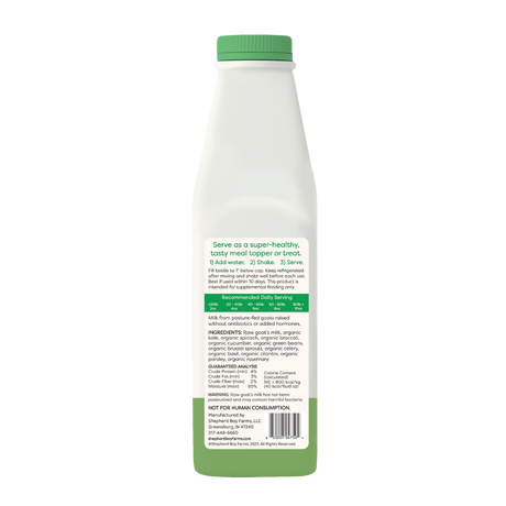 Shepherd Boy Farm DC Freeze Dried Raw Goat Milk Super Green 2oz