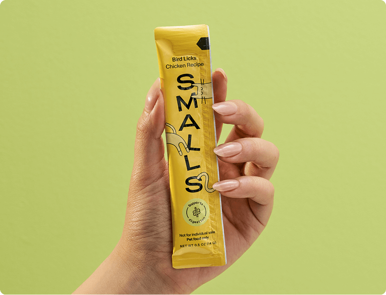 Smalls Cat Treat Digestion Support Chicken Bird Licks 4oz (1 Pack of 8 Licks)