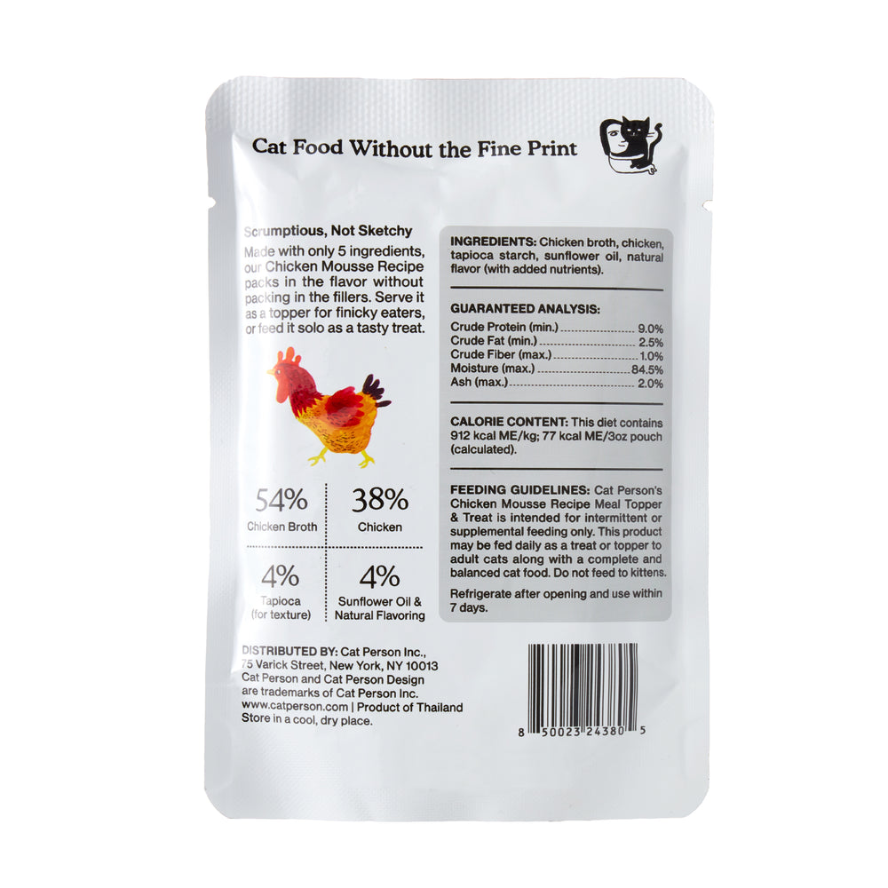 Cat Person Cat Wet Food Pouch Mousse Chicken 3oz