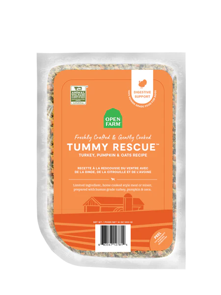 Open Farm Frozen Cooked Dog Food Tummy Rescue 16oz